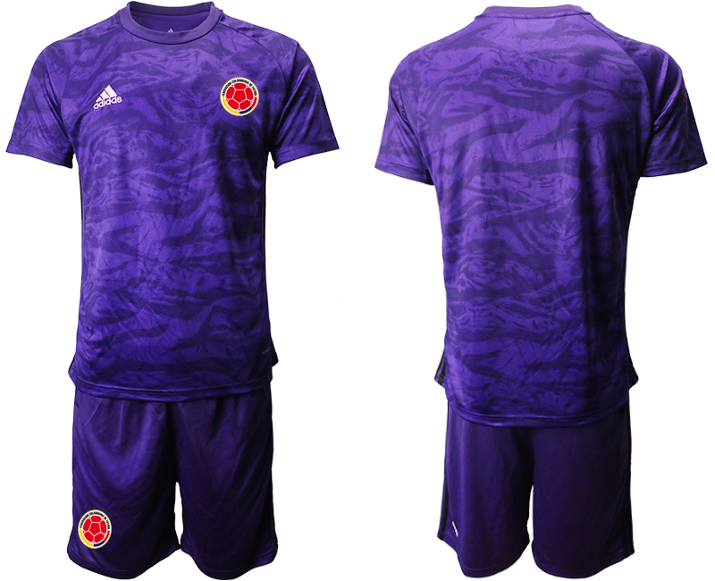Men 2020-2021 Season National team Colombia goalkeeper purple Soccer Jersey->colombia jersey->Soccer Country Jersey